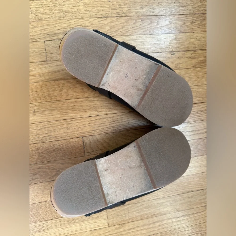 Isabel Marant Black Leather Mules with Wooden Sole 39/8 - Picture 8 of 8